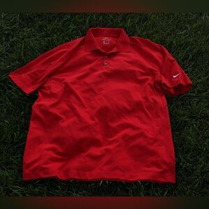 Nike Men's Vibrant Red Polo Shirt